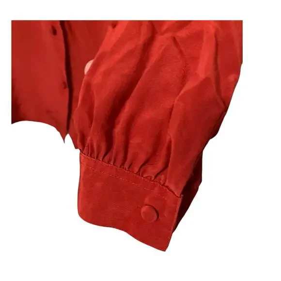 Women's Vintage Picasso Portrait of A Women Shirt  Long Sleeve Silk Sz Large - Picture 5 of 6